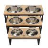GF Pet Mango Wood & Metal Elevated Feeder - M