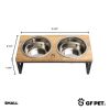 GF Pet Mango Wood & Metal Elevated Feeder - M