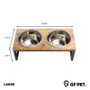 GF Pet Mango Wood & Metal Elevated Feeder - M